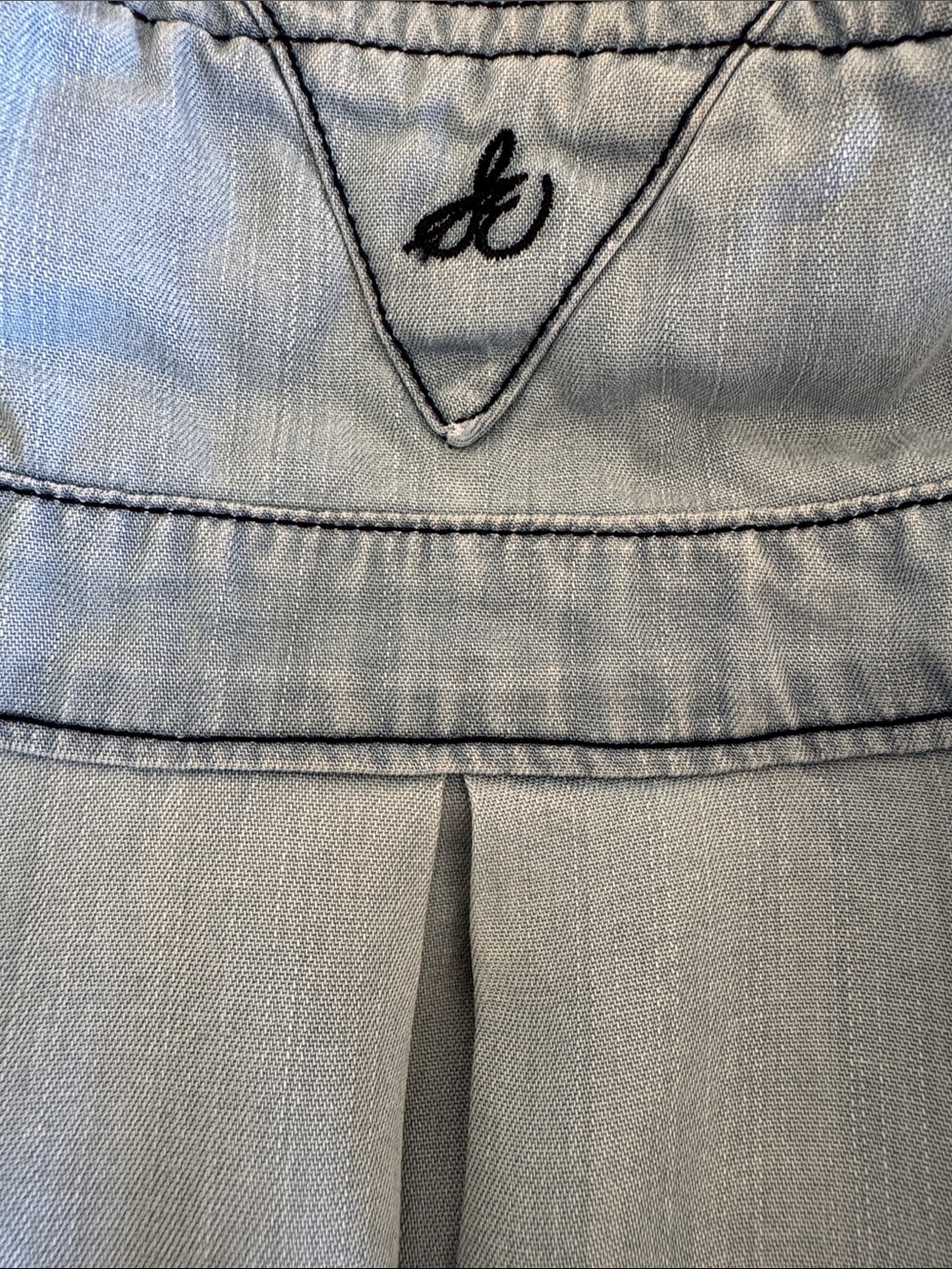 Sam Edelman Light Blue Denim Button-Front Jacket - Picture 8 of 8